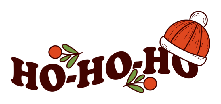 christmas phrase sticker ho ho ho - Powered by Adobe