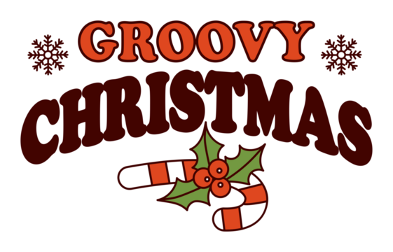 sticker groovy christmas
