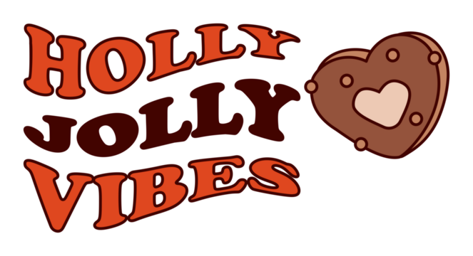 holly  jolly vibes sticker