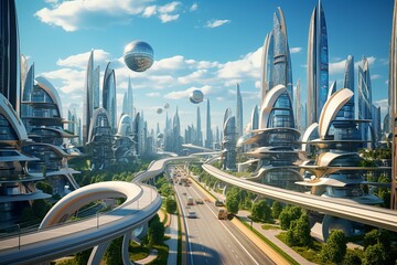 futuristic city skyline