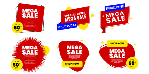 Set vector of Sale badges. Sale quality tags and labels. Special offer, discount, shop, black friday. Vector illustration template