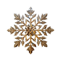 Snowflake isolated on transparent white background