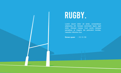 Attractive editable vector rugby background design great for your design resources print and others	 - obrazy, fototapety, plakaty