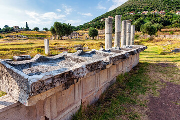 Ruins of the ancient Greek city of Messenia, Peloponnese, Greece