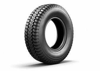 Wheel, tire on white background, isolated. Car, truck, bus tires.