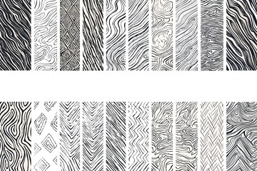 Hand drawn textures with pen. Set of design elements: graphic patterns, geometric ornaments, abstract lines made by pen.
