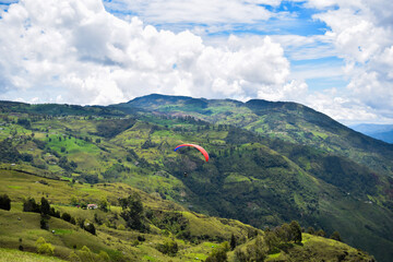 Paragliding planning over the mountains