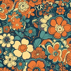 Retro pattern, generative ai