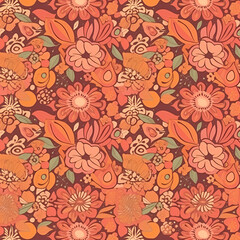 Retro pattern, generative ai