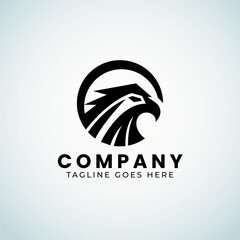 Eagle Logo Design, Minimal Eagle Face Logo template