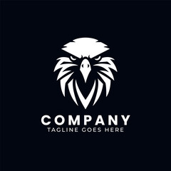 Fototapeta premium Eagle Logo Design, Minimal Eagle Face Logo template
