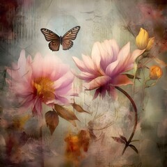 Watercolor mystical fairy background
