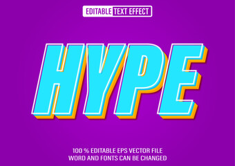 Hype editable text effect 3d style template