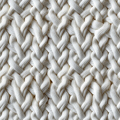 seamless pattern of textile fabric with texture knitted with a white threads