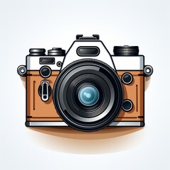 modern minimalistic film camera icon