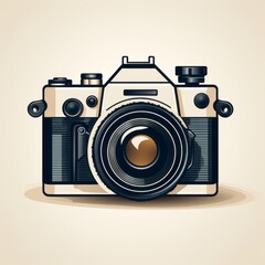 modern minimalistic film camera icon