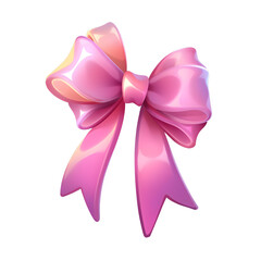 2D Cute Lovely Pink Ribbon for girl Clipart