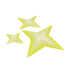 3d golden star