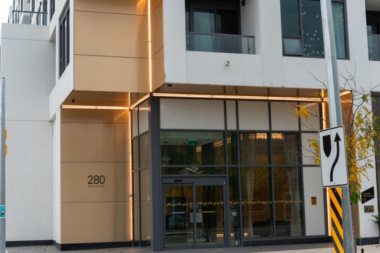 entrance to 280 Howland Avenue, a condo building, in Toronto, Ontario