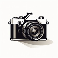 minimalistic camera icon flat design