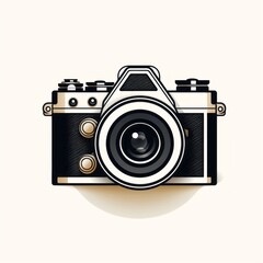 minimalistic camera icon flat design