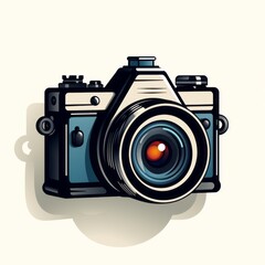 minimalistic camera flat design