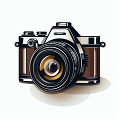 minimalistic camera flat design