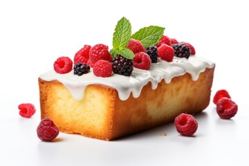 A Deliciously Sweet Cake Topped With Fresh and Juicy Berries Created With Generative AI Technology
