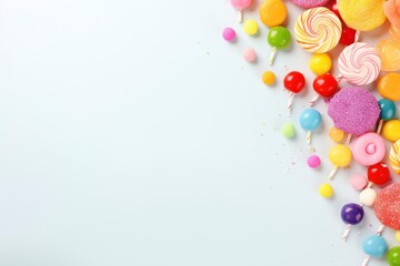 Delicious and Vibrant Sweets on a Clean Canvas Created With Generative AI Technology
