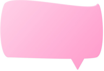 Pink coloured 3d chat design illustration