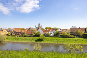 Obraz premium Part off Ribe city, Ribe is a town in Esbjerg municipality in the Region of Southern Denmark,scandinavia,Europe