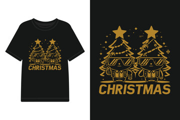 Vector typography Santa t shirt design, merry christmas Graphic t shirt design Template.