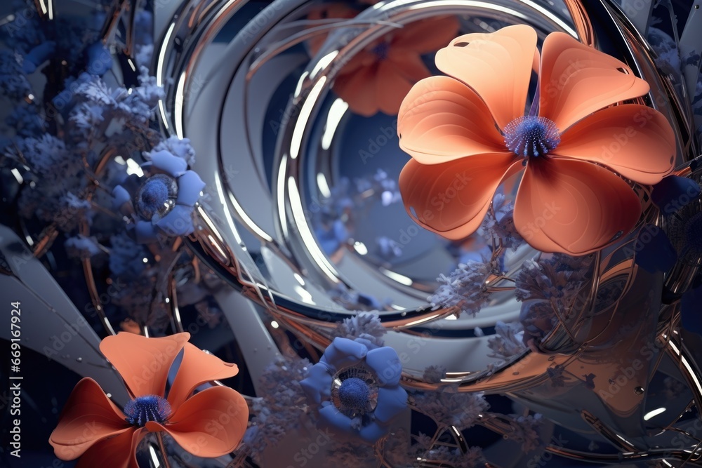 Poster a bunch of flowers beautifully arranged in a vase. perfect for adding a touch of nature and elegance