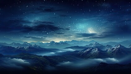 night sky with stars above a mountain