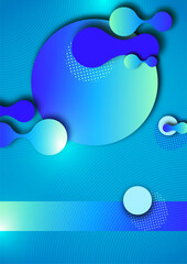 Trendy geometric background. Liquid fluid, overlay. Suitable for wallpaper, banner, background, card, landing page, cover, flyer, report, business, social media. Vector