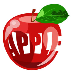 Some words in apple picture