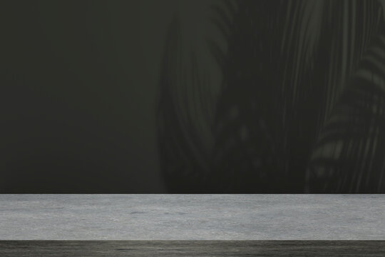 Tisch Brett Marmor Ablage Schatten Produkt Präsentation 3D dunkel