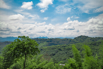 clouds over the mountains