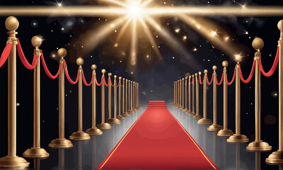 red carpet on a staggered carpet on a staggered carpet with golden carpet and stars