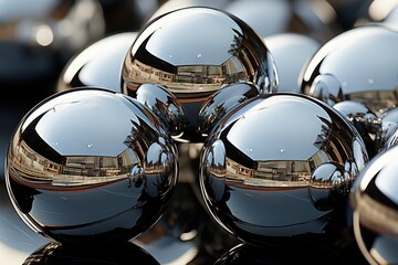 chrome-plated metal spheres 