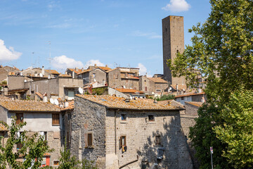 view of the medieval old town of Viterbo, Lazio, Italy - obrazy, fototapety, plakaty