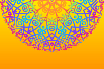 Luxurious colourful gradient modern Chinese oriental simple and aesthetic line art pattern for presentation template background 