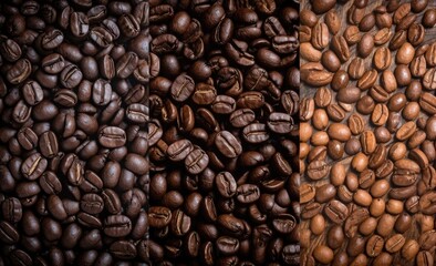 Obraz premium Coffee beans texture background.