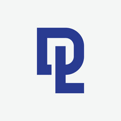 LD D L monogram letter initial modern logo design