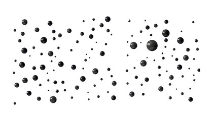 black dot isolated on transparent background cutout