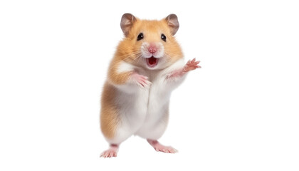 Fototapeta na wymiar hamster standing isolated on transparent background cutout