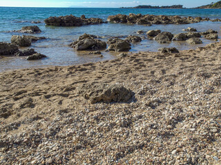 Am Strand von Katakolon in Griechenland