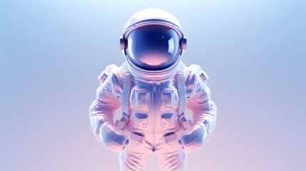 Cute spaceman or astronaut, minimalistic design