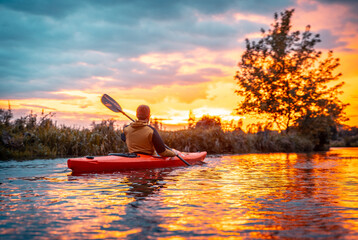Paddeltour in der Abendsonne