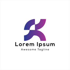 K letter creative logo design